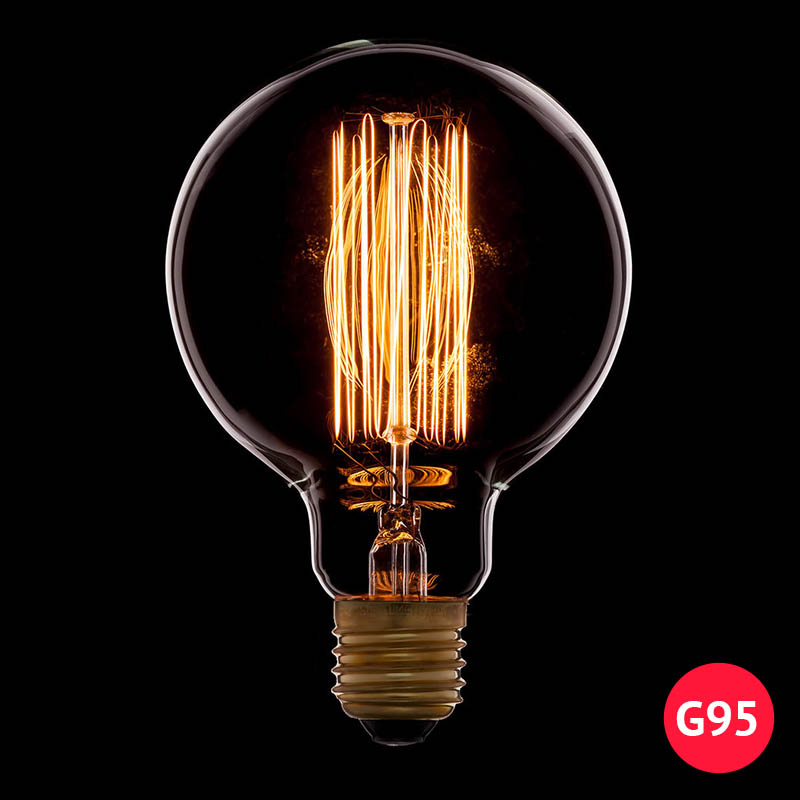 Лампа Эдисона G95 60W  фото 1
