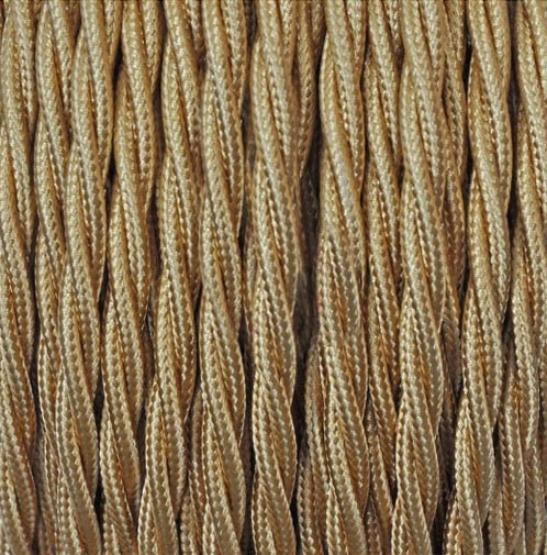 Золотой скрученный текстильный провод  фото 1