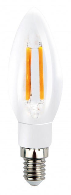 Светодиодная filament лампа C37, E14 5 Вт Холодный свет  фото 1
