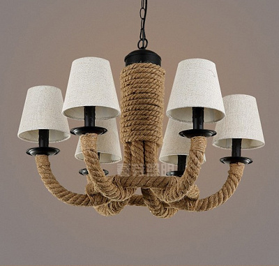 Industrial Rope Chandelier A фото 3