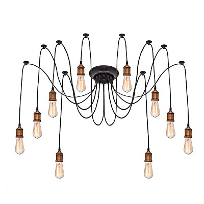Латунный Industrial Edison Chandelier фото 3