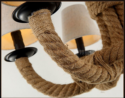 Industrial Rope Chandelier A фото 4