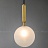 Серия подвесных светильников с шарообразным плафоном из гладкого и рельефного стекла WALTON белый фото 4