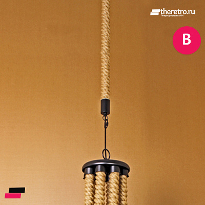 Industrial Rope Chandelier A фото 11