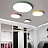 Цветной круглый плоский светодиодный светильник DISC COLOR 30 см  Серый фото 8