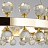 Кольцевая люстра на струнном подвесе с декором из стеклянных шариков с хрустальной огранкой LUCERA 60 см   фото 7