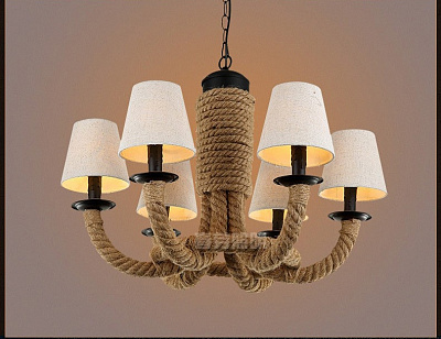 Industrial Rope Chandelier A фото 5