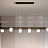 Реечный светильник с шарообразными плафонами из стекла на металлической рейке ILIANA LONG 6 ламп черный фото 14