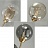 Минималистская потолочная люстра со стеклянными плафонами IGEN 6 плафонов Черный + Золотой Дымчатый фото 7