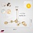 Lindsey Adelman Branching Bubble Chandelier 3 плафона Прозрачный Золотой Горизонталь фото 10