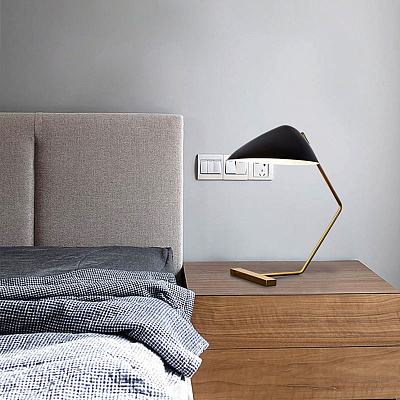 Curvilinear Mid-Century Table Lamp фото 7