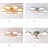 Цветные светодиодные потолочные люстры с деревянными элементами TURNA 8 плафонов Серый фото 25