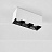 Потолочный светодиодный светильник в стиле минимализма 3 плафона Черный 2700K фото 22