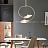 Дизайнерский светильник с тремя листовидными плафонами из рельефного стекла на металлических полукольцах INGELIV A фото 13